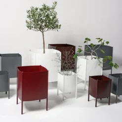 Maceta Konvex Pot, Blanco, mediana Ø34 cm