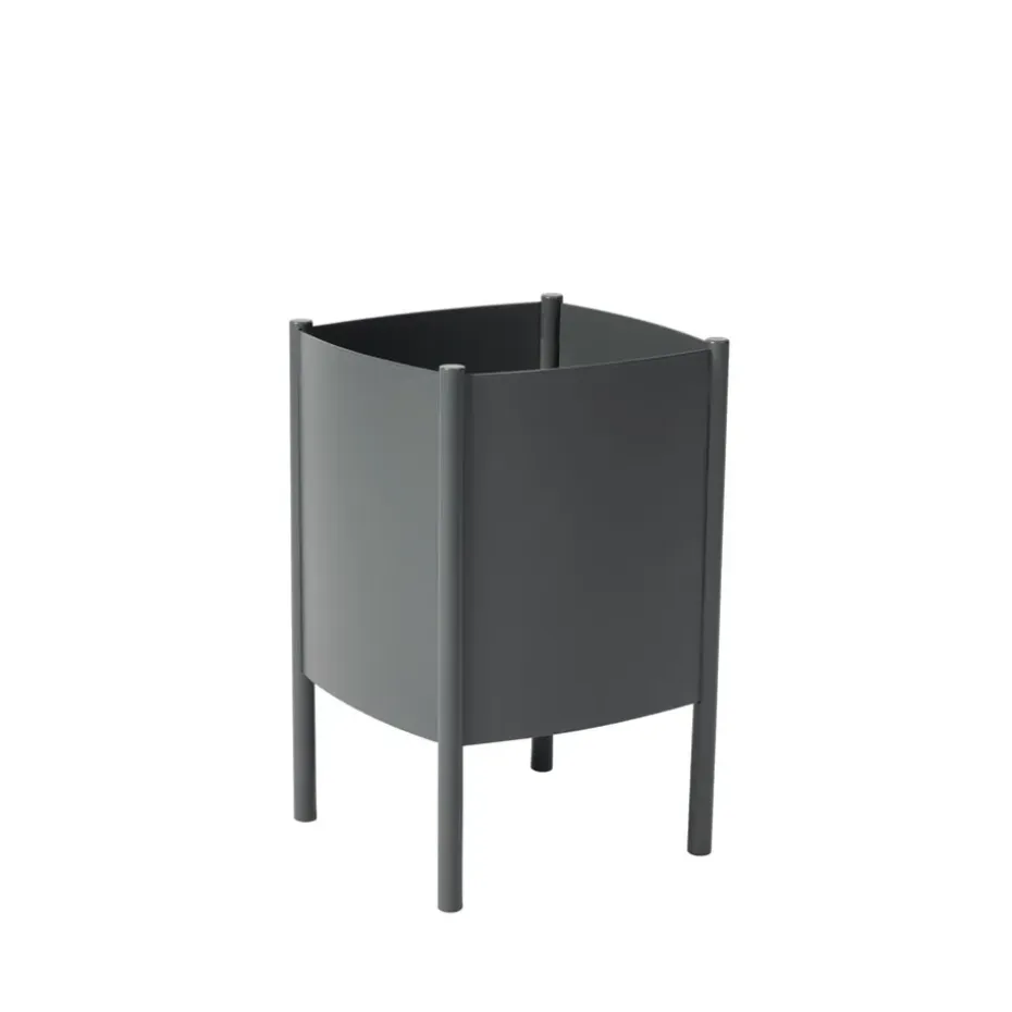 Maceta Konvex Pot, Gris, pequeña Ø23 cm