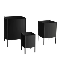 Maceta Konvex Pot, Negro, grande Ø47 cm