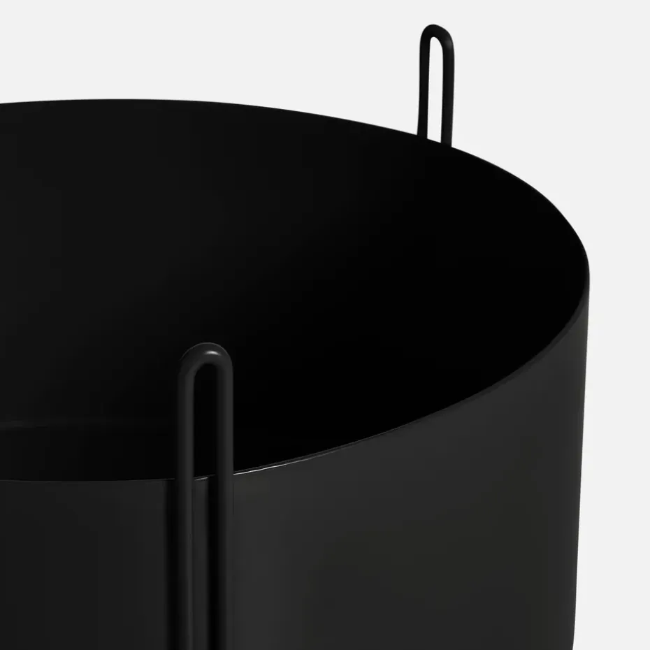 Maceta Pidestall large Ø40 cm, negro