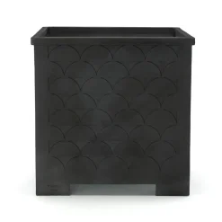 Maceta Relief, Negro, grande