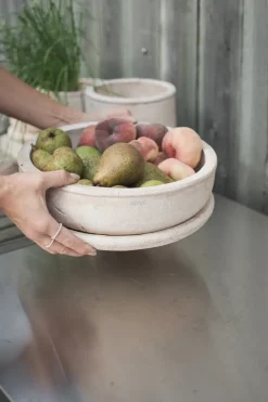 Maceta Terra bowl, Sand, Ø30 × 10,5 cm