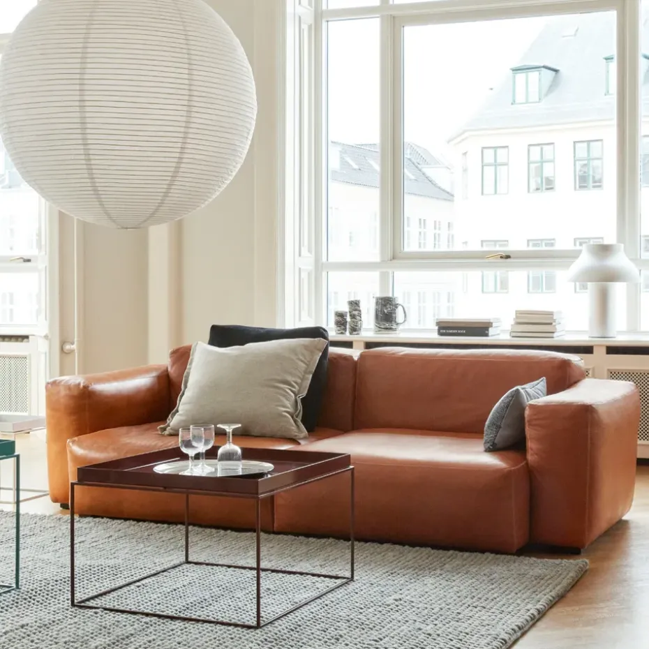 Mags Soft Low sofá de 3 plazas, Linara 443 tweed-gris oscuro costura