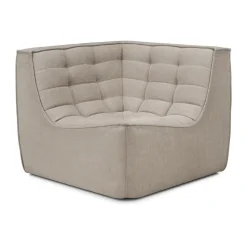 Módulo de esquina N701 recto, Tela ecru beige