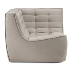 Módulo de esquina N701 recto, Tela ecru beige