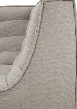 Módulo de esquina N701 recto, Tela ecru beige