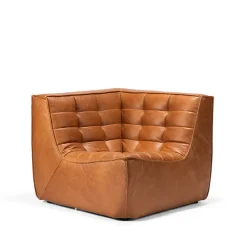 Módulo de esquina N701 recto, Cuero old saddle