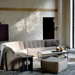 Módulo de esquina N701 redondeado 90°, Tela beige