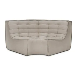 Módulo de esquina N701 redondeado 90°, Tela ecru beige