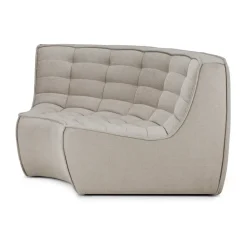 Módulo de esquina N701 redondeado 90°, Tela ecru beige