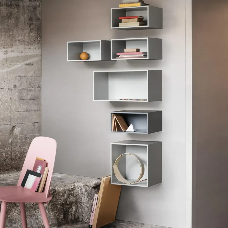 Módulo de estantería Mini Stacked small, gris claro