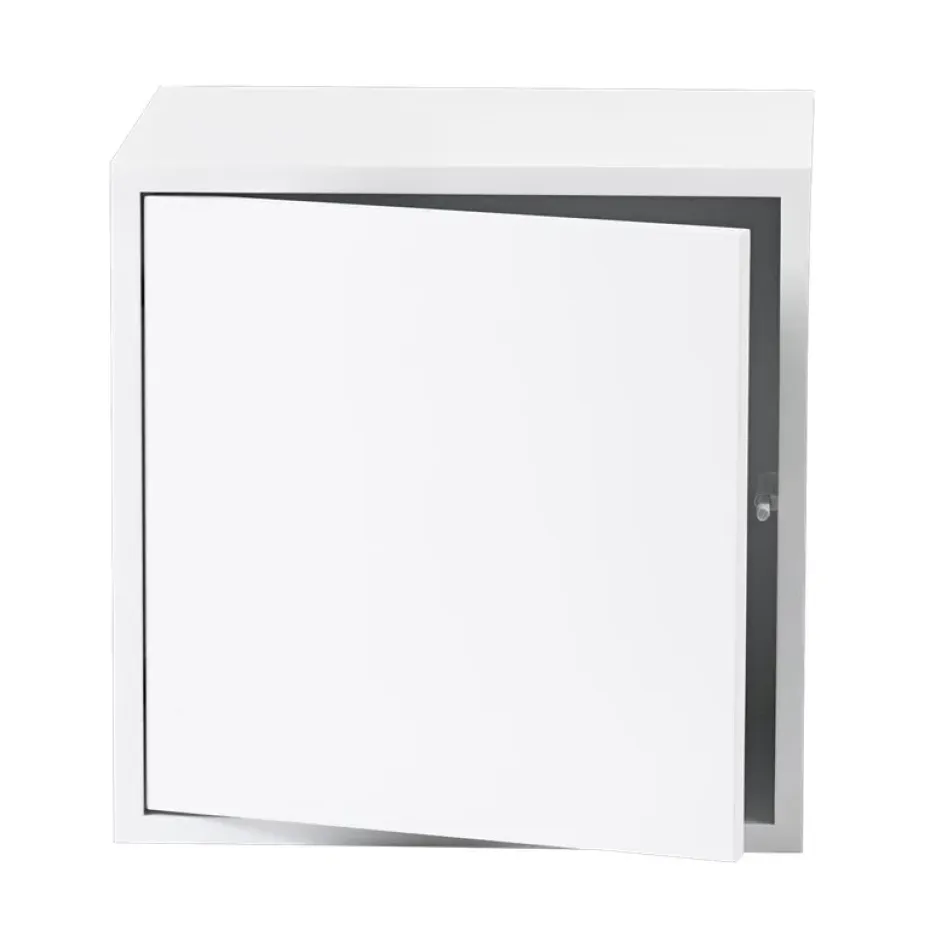 Módulo de estantería Stacked 2.0 con puerta, mediano, blanco