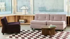 Módulo de sofá Amanta, Burgundy red-yuma 1851, 2 plazas