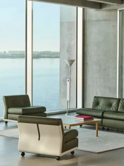 Módulo de sofá Amanta, Cream beige-sense forest, 1 plaza/butaca