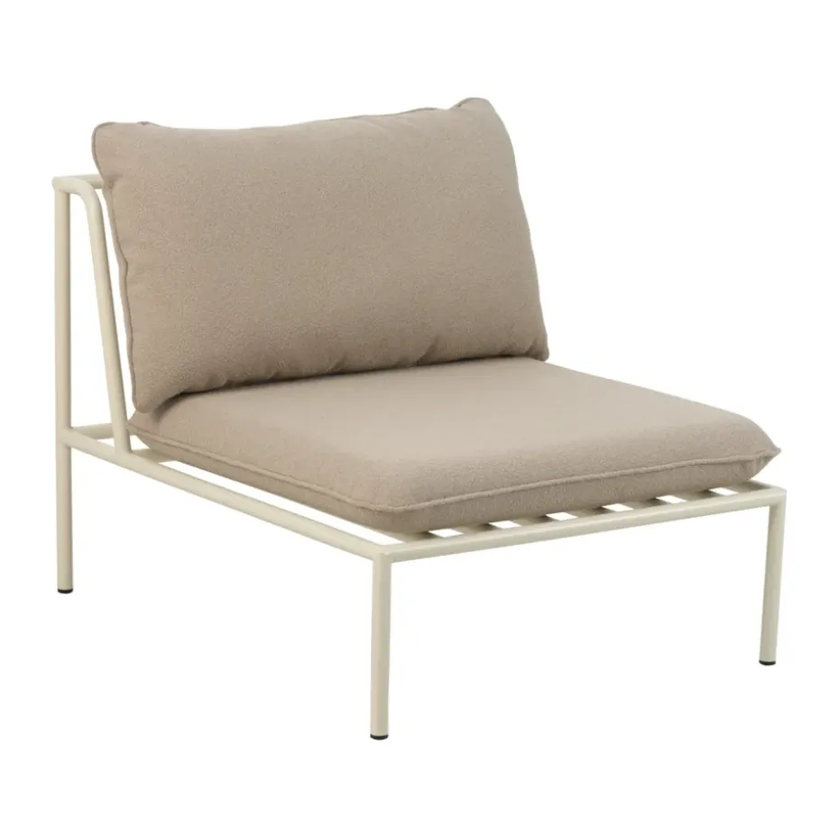 Módulo de sofá Collier, Pearl white-teddy beige, módulo central