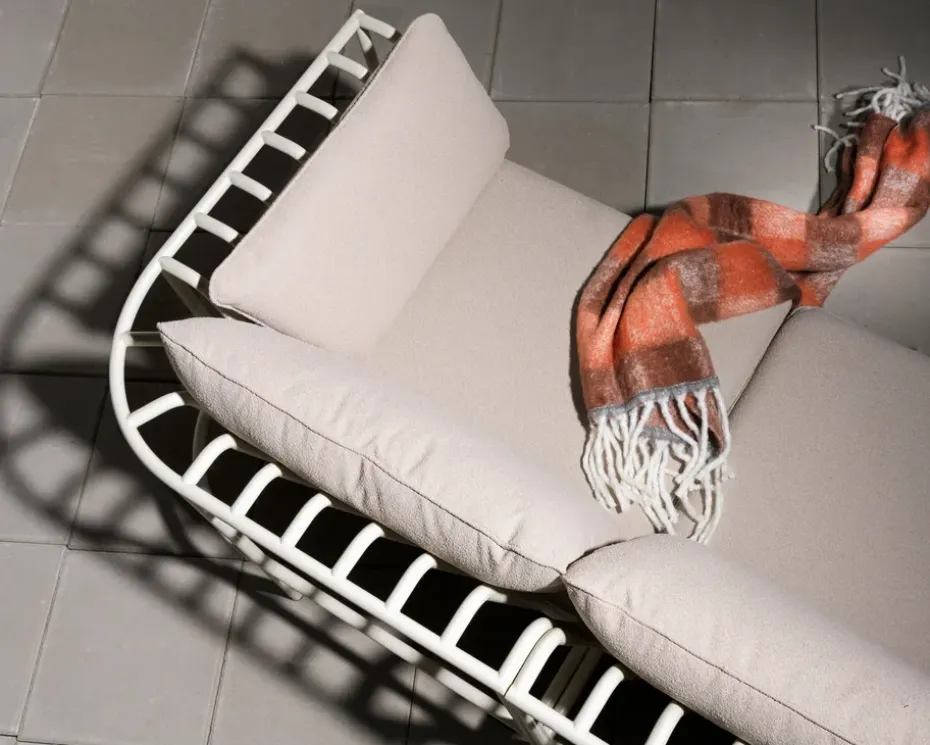 Módulo de sofá Collier, Pearl white-teddy beige, módulo central