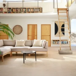 Módulo de sofá L37 7-9-13 esquina izquierda 90 cm , Piedra-roble lacado