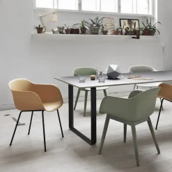 Mesa 70/70 255x108 cm, Black linoleum-Plywood-Sand