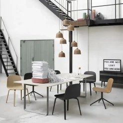 Mesa 70/70 255x108 cm, Black linoleum-Plywood-Sand