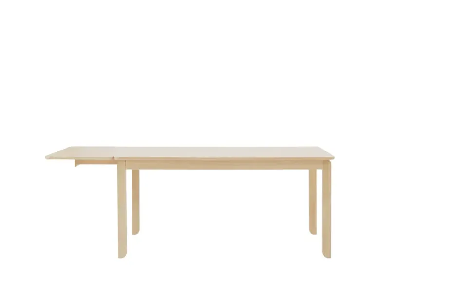 Mesa Alfred 90x160 cm, Roble pigmentado blanco
