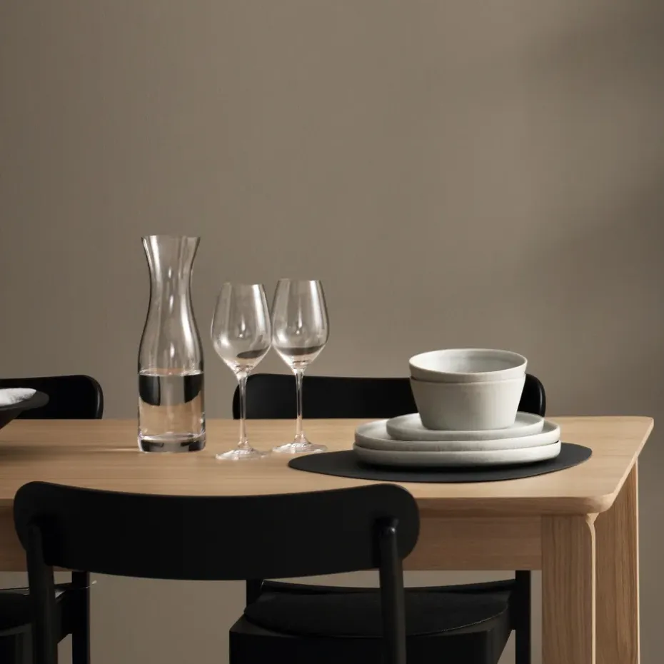 Mesa Alfred 90x160 cm, Roble pigmentado blanco