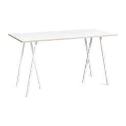 Mesa alta Loop Stand incl. support 87,5x180 cm, White-white laminate-plywood