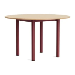 Mesa Annex Round, Roble lacado – barn red aluminium, Ø120 cm