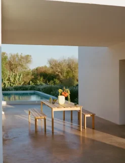 Mesa Assemble, Teca, 220×92 cm