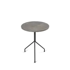 Mesa auxiliar Allforone, Grey marble-black, Ø50 cm