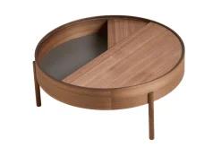 Mesa auxiliar Arc Ø89 cm, Nogal