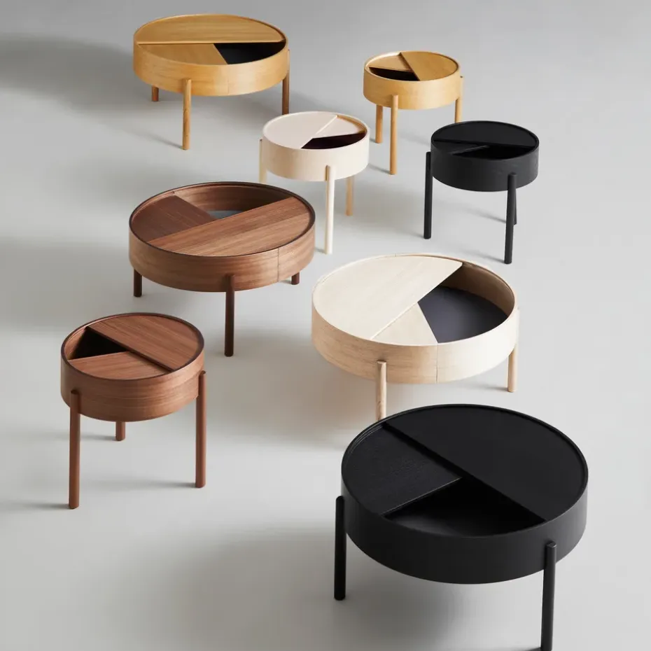 Mesa auxiliar Arc, Nogal