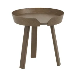 Mesa auxiliar Around, pequeña, Stained dark brown