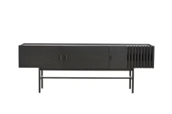 Mesa auxiliar Array baja, 150 cm, Roble pintado negro