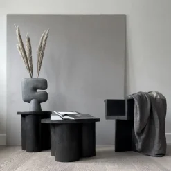 Mesa auxiliar Big Foot low Ø65 cm, coffee