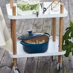 Mesa auxiliar Block, blanco