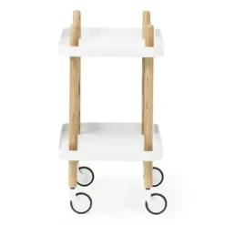 Mesa auxiliar Block, blanco