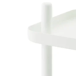 Mesa auxiliar Block, blanco-blanco