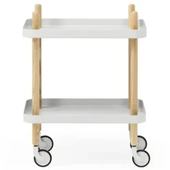 Mesa auxiliar Block, gris claro