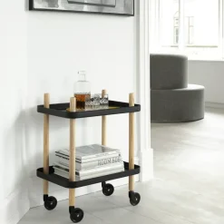 Mesa auxiliar Block, negro