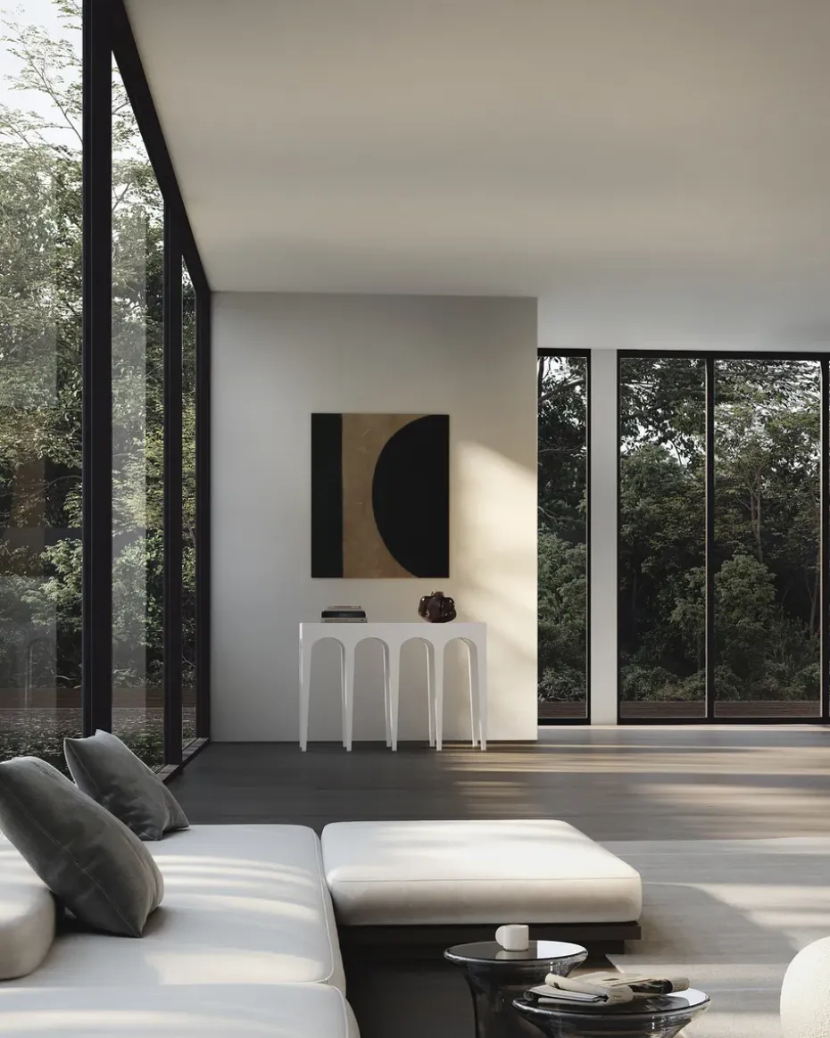 Mesa auxiliar Bow Console big 114x82 cm, Birch