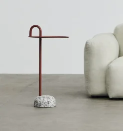 Mesa auxiliar Bowler, Tile red-granite