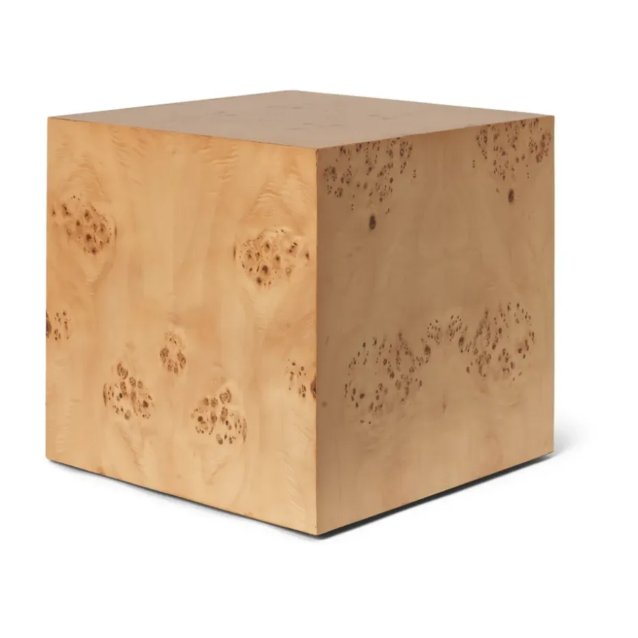 Mesa auxiliar Burl Cube 40x40 cm, Natural