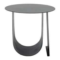 Mesa auxiliar Cher Ø43 cm, Negro
