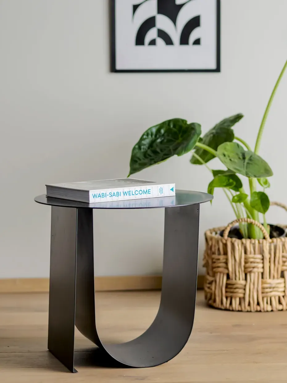 Mesa auxiliar Cher Ø43 cm, Negro