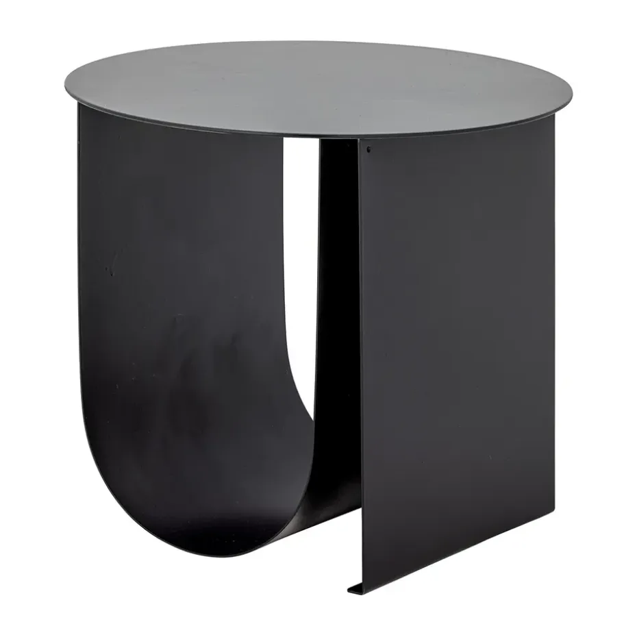 Mesa auxiliar Cher Ø43 cm, Negro