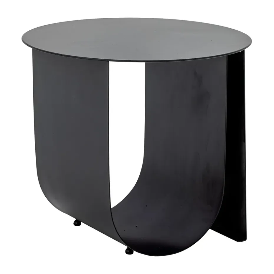 Mesa auxiliar Cher Ø43 cm, Negro