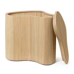 Mesa auxiliar con almacenaje Isola, Natural