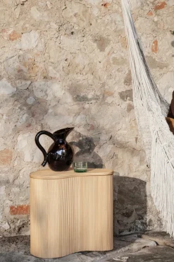 Mesa auxiliar con almacenaje Isola, Natural