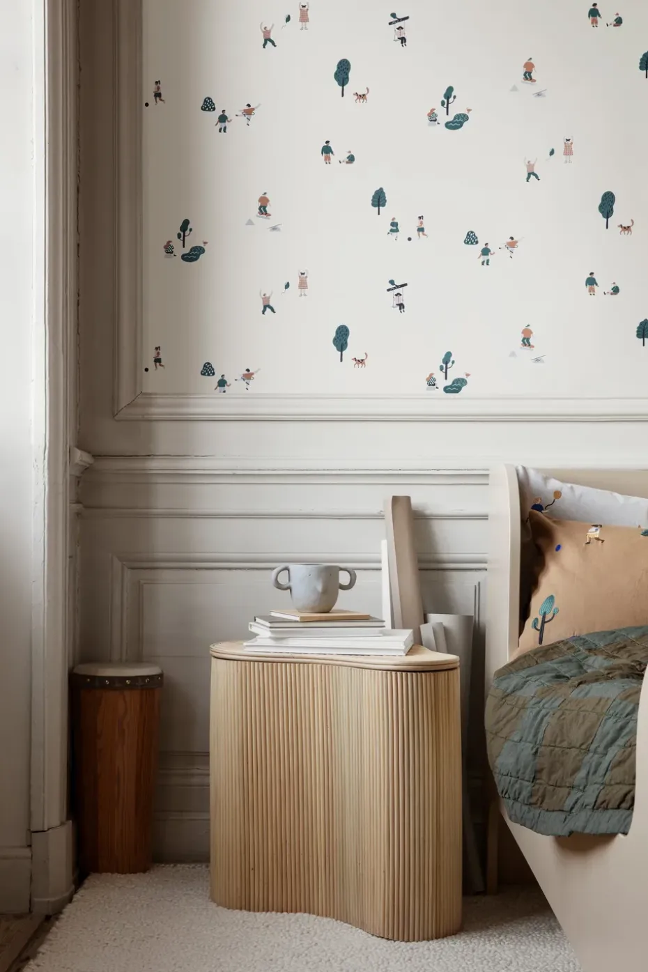 Mesa auxiliar con almacenaje Isola, Natural