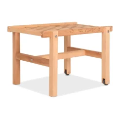 Mesa auxiliar con ruedas 49, Redwood, 48×45 cm